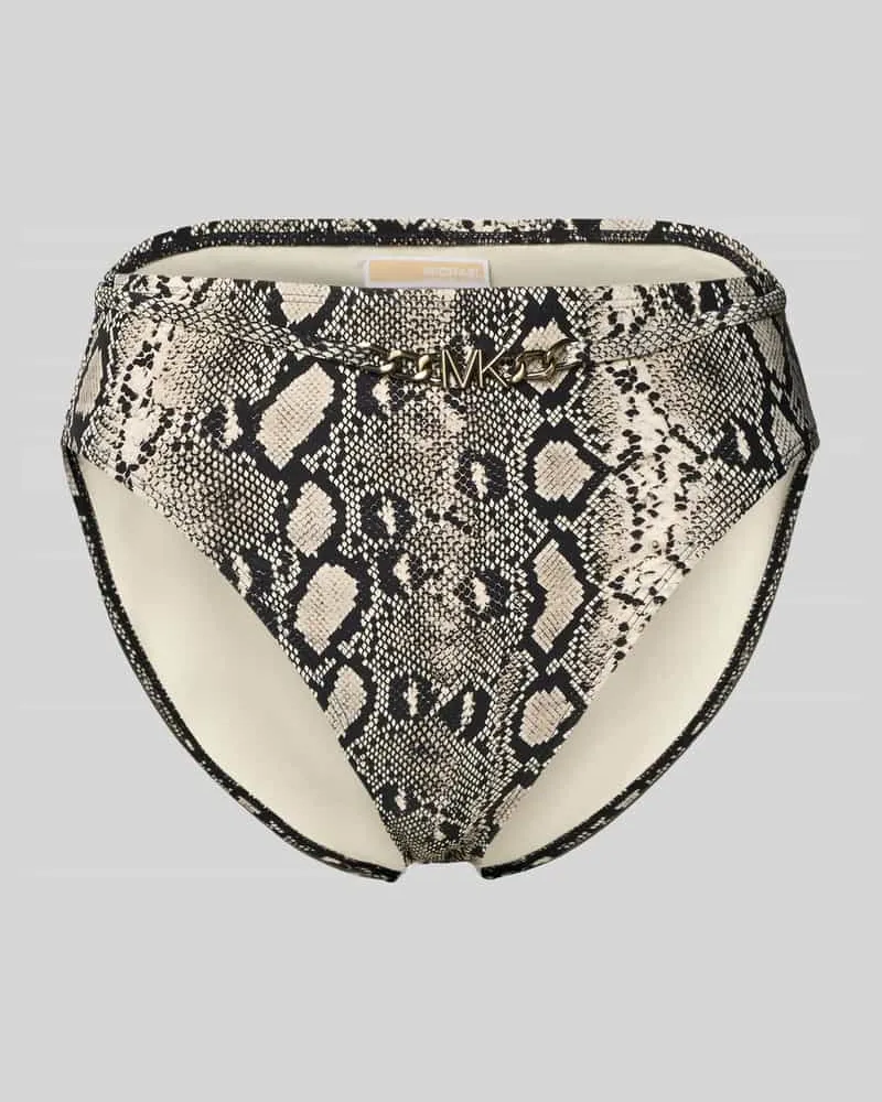 Michael Kors High Waist Bikini-Slip Modell 'BOHO PYTHON Black