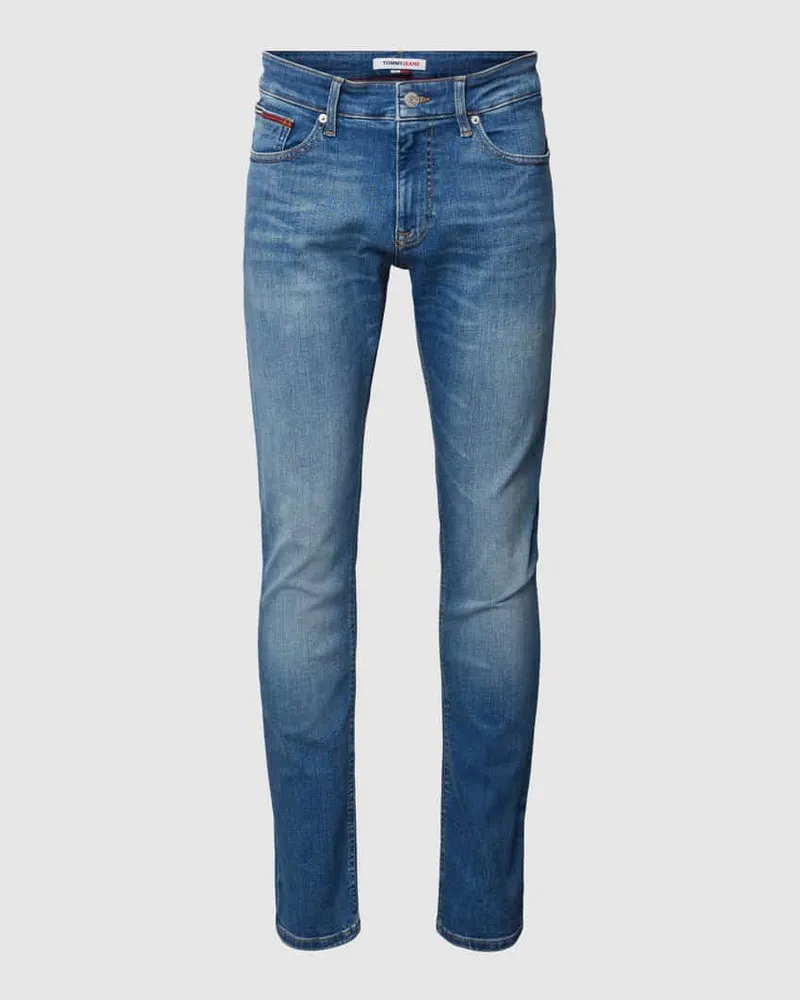 Tommy Hilfiger Slim Fit Jeans im 5-Pocket-Design Modell 'SCANTON Jeansblau