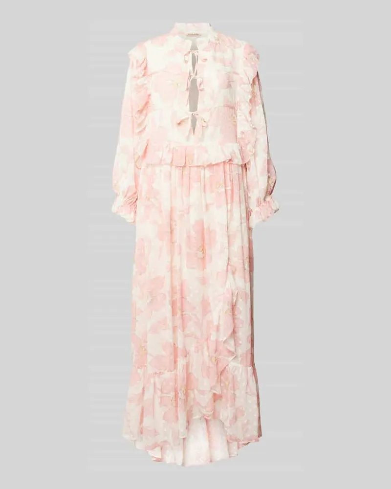 Stella Nova Maxikleid mit Volants Hellrosa