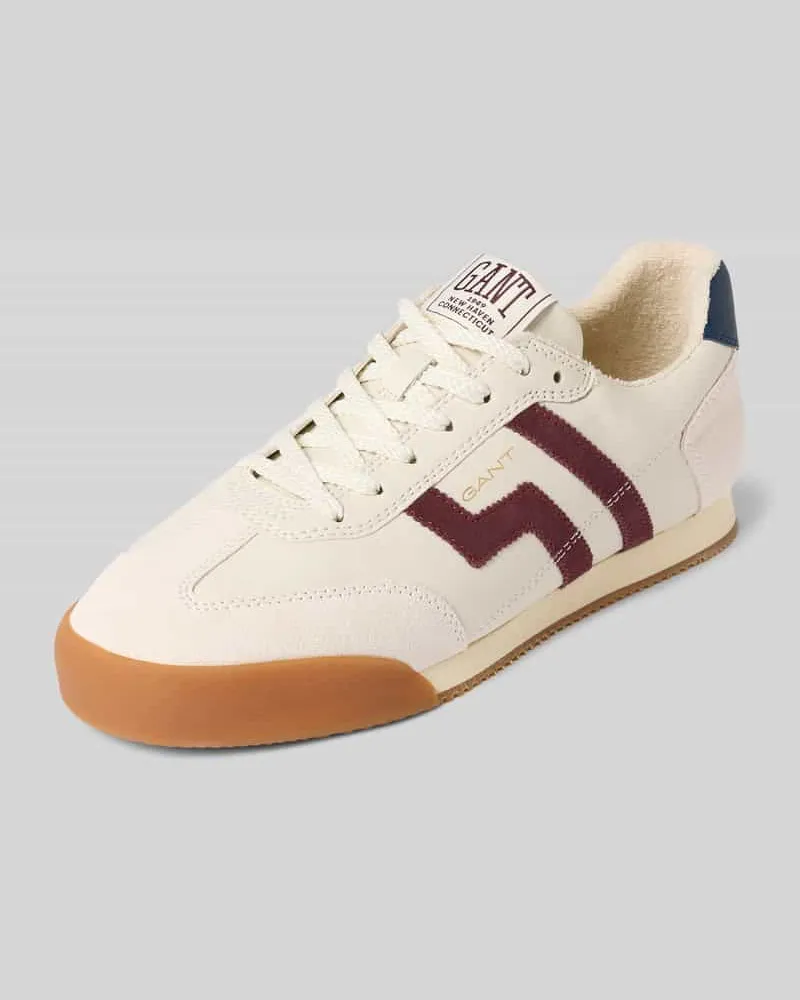 Gant Sneaker aus echtem Leder mit Logo-Prägung Modell 'Beylana Weiss