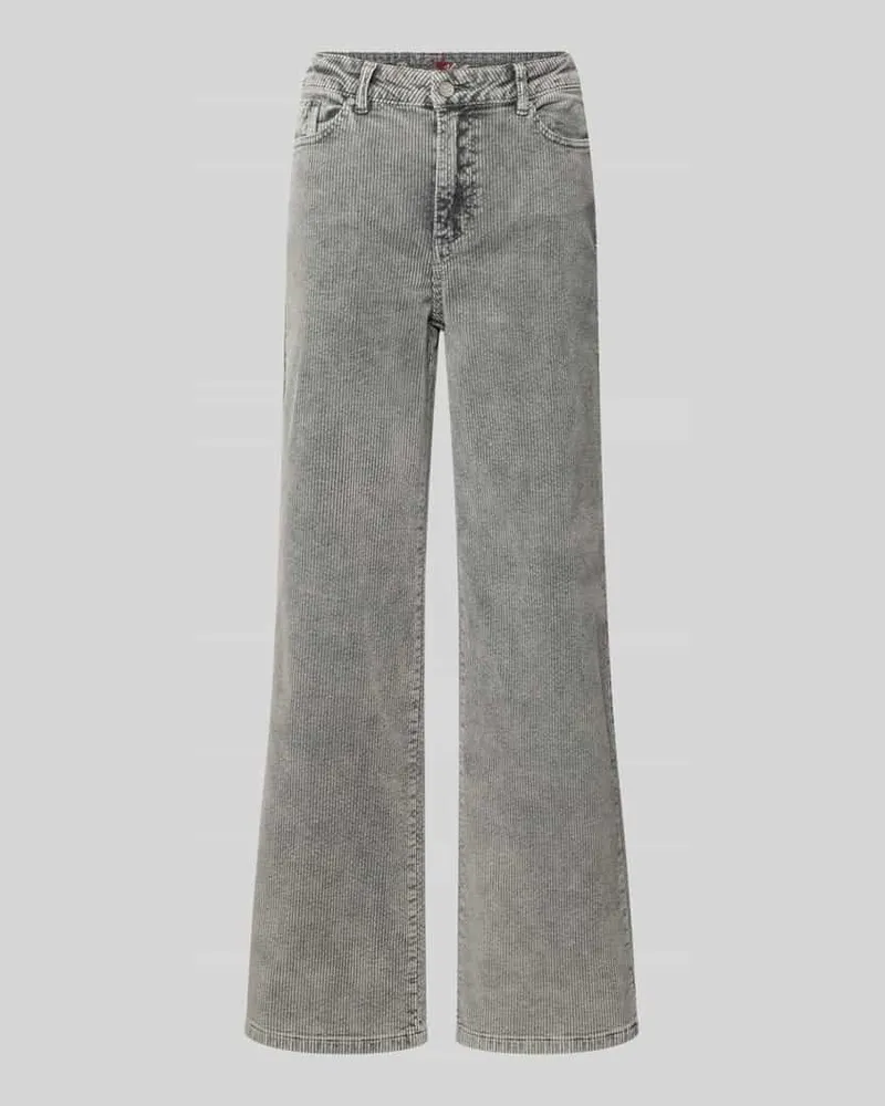 Buena Vista Wide Leg Cordhose mit Eingrifftaschen Dunkelgrau