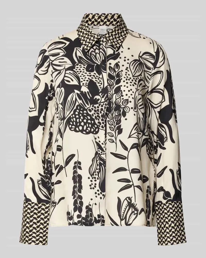 Eterna Hemdbluse mit verdeckter Knopfleiste Black