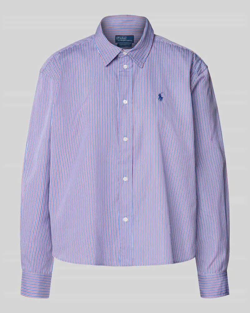 Ralph Lauren Regular Fit Hemdbluse mit Logo-Stitching Lavender