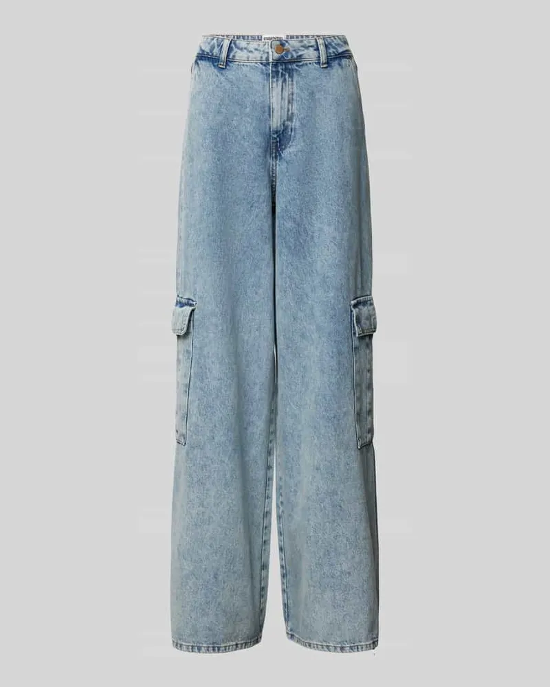 Essentiel Baggy Fit Jeans mit Cargotaschen Jeansblau