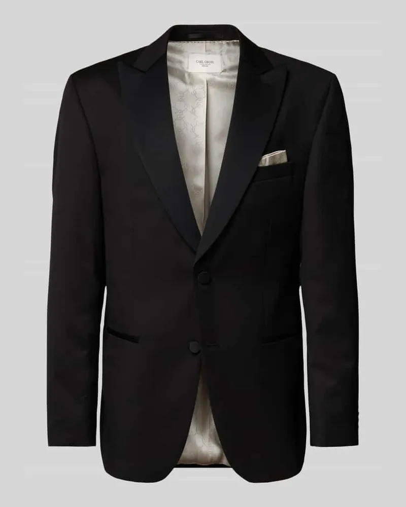 Carl Gross Regular Fit Smoking mit Einstecktuch Modell 'Sky Black