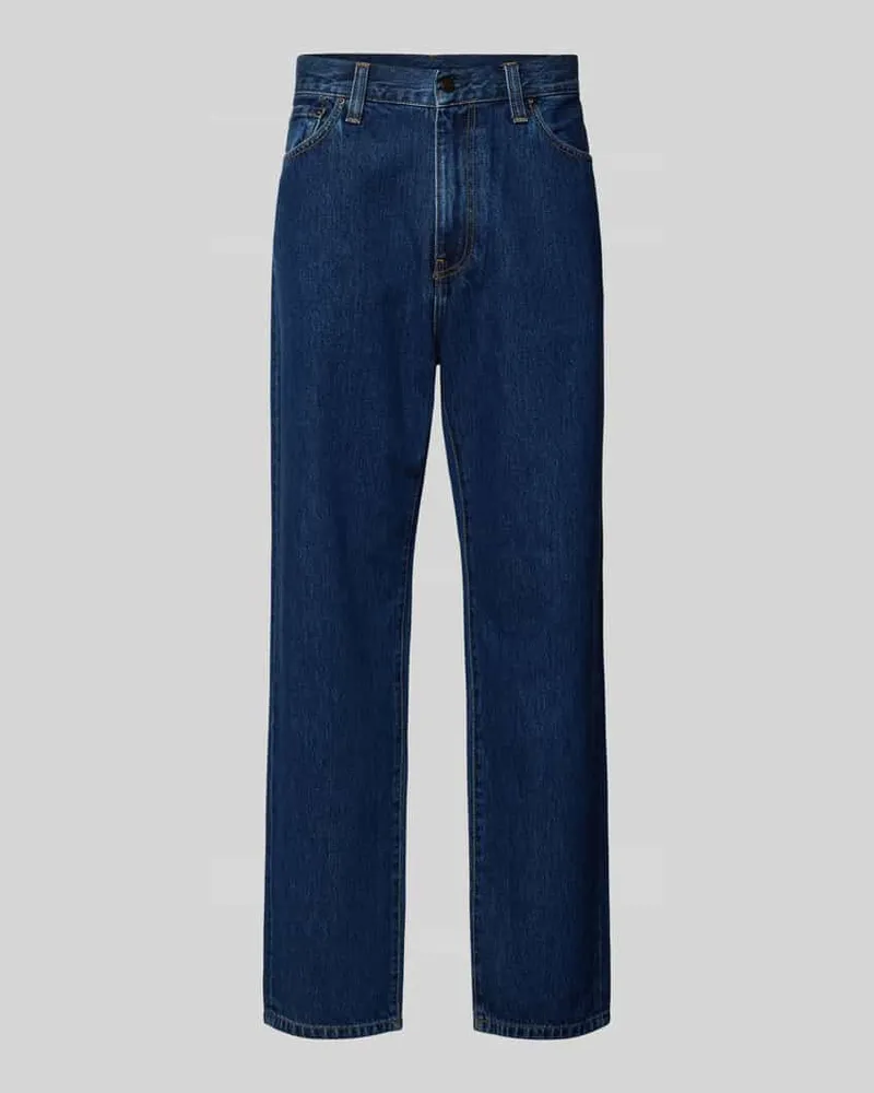 Carhartt WIP Straight Leg Jeans im 5-Pocket-Design Modell 'AARON Jeansblau