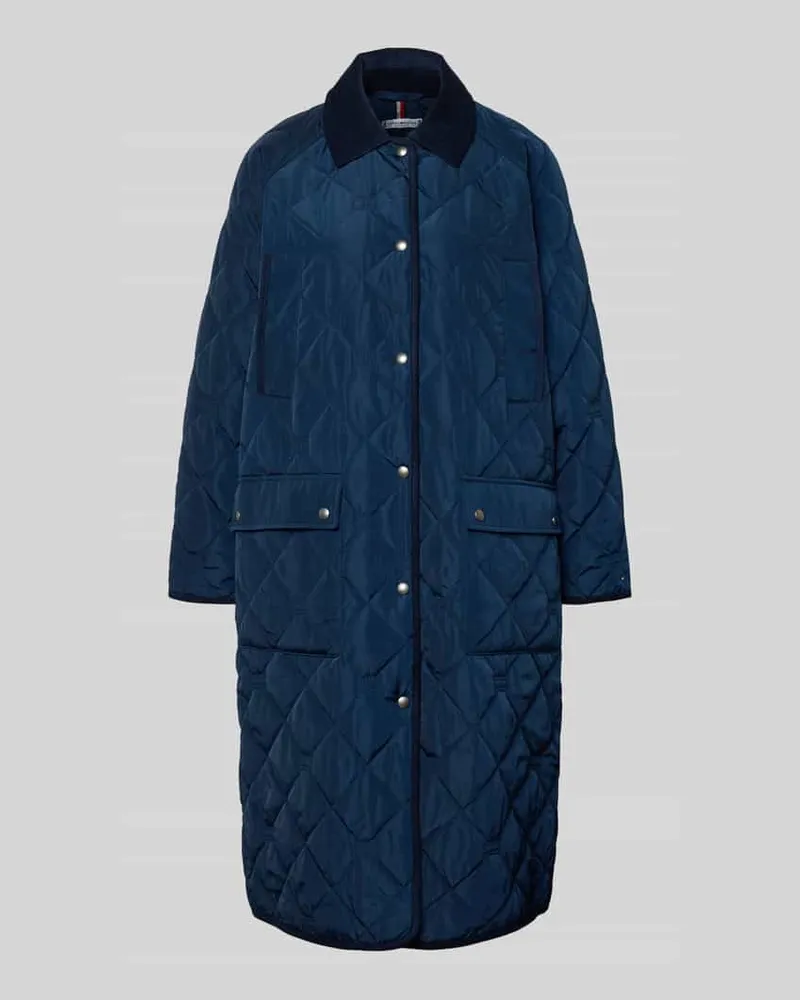 Tommy Hilfiger Regular Fit Steppmantel mit Logo-Details Marine