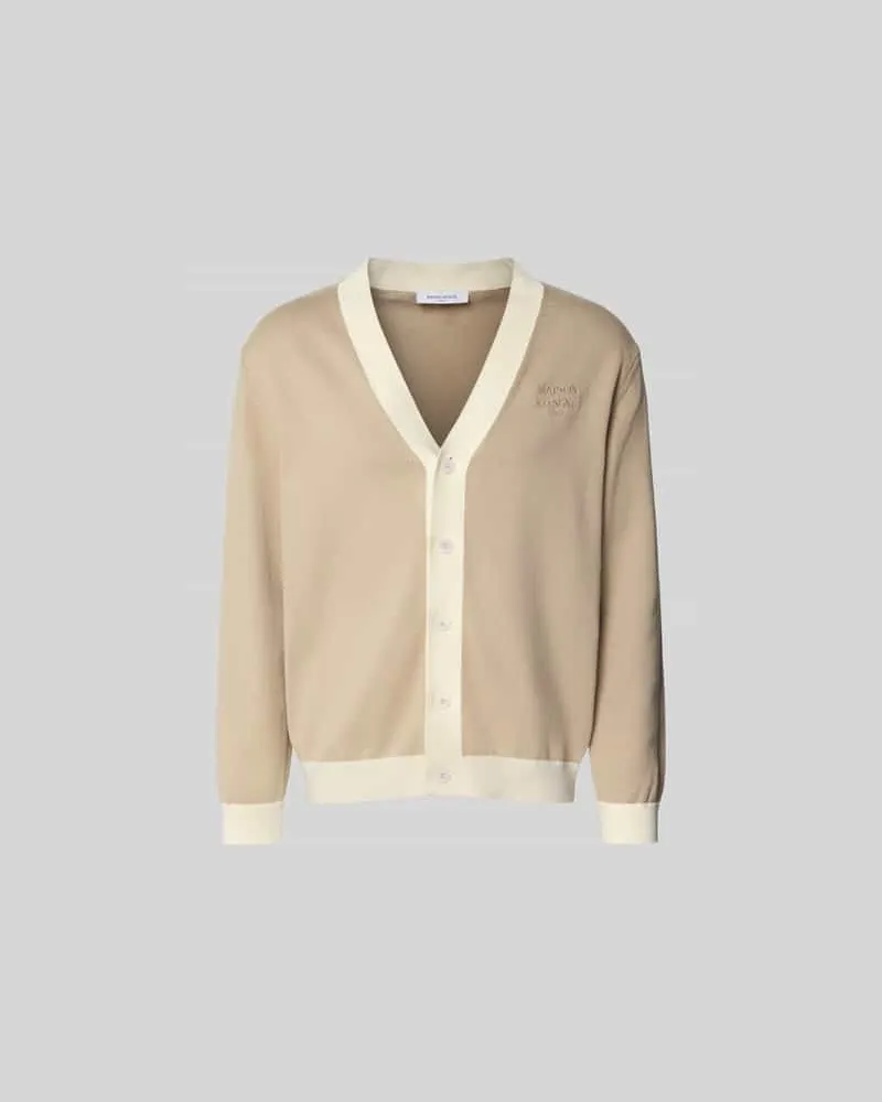 Kitsuné Cardigan aus reiner Baumwolle Beige