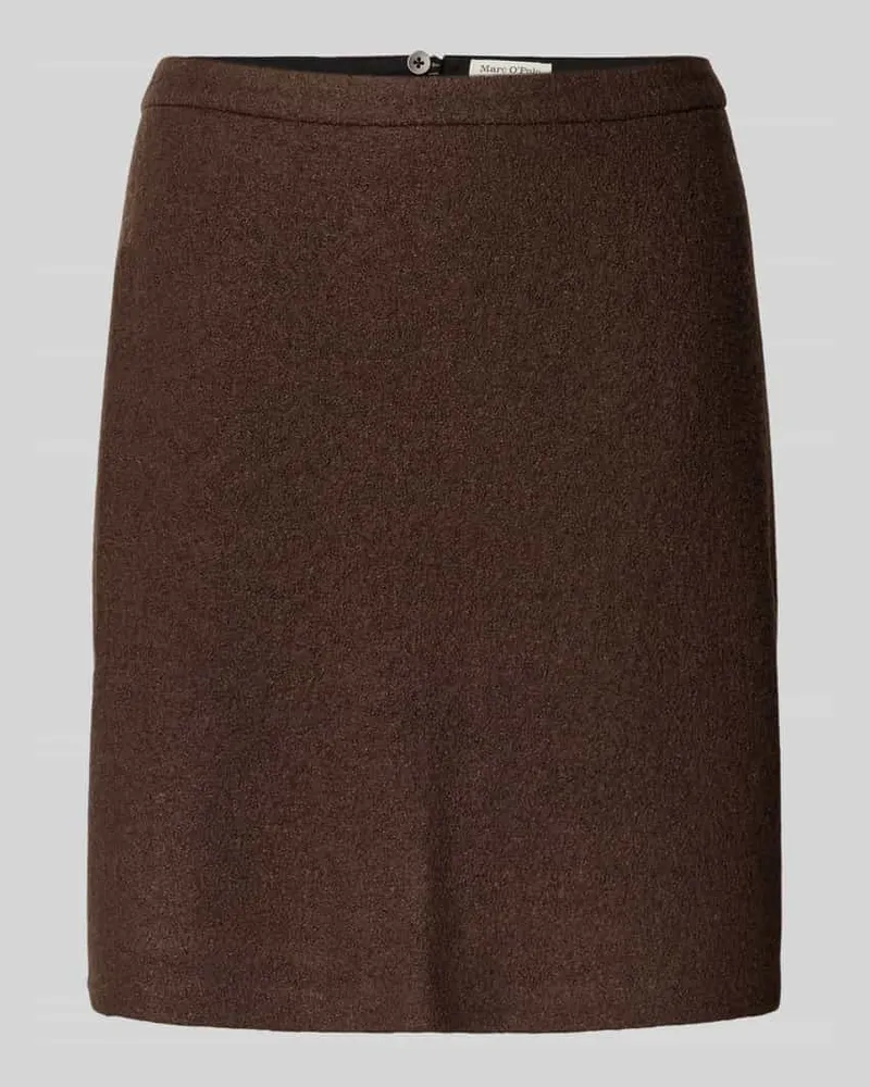 Marc O'Polo Regular Fit Mini-Rock aus Viskose-Mix Mittelbraun