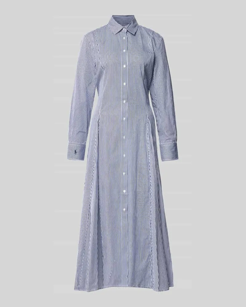 Ralph Lauren Tailliertes Freizeitkleid aus reiner Baumwolle Royal
