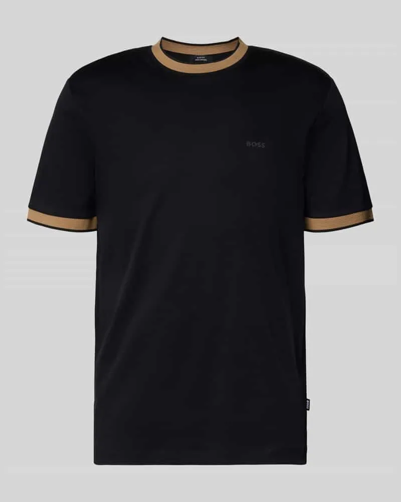 HUGO BOSS Slim Fit T-Shirt aus reiner Baumwolle Modell 'TESSLER 200 Black