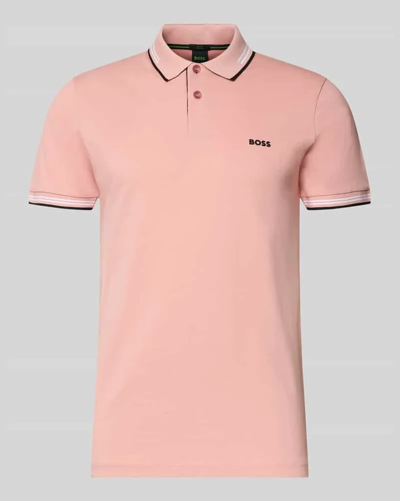 HUGO BOSS Slim Fit Poloshirt aus reiner Baumwolle Modell 'PAUL Pink