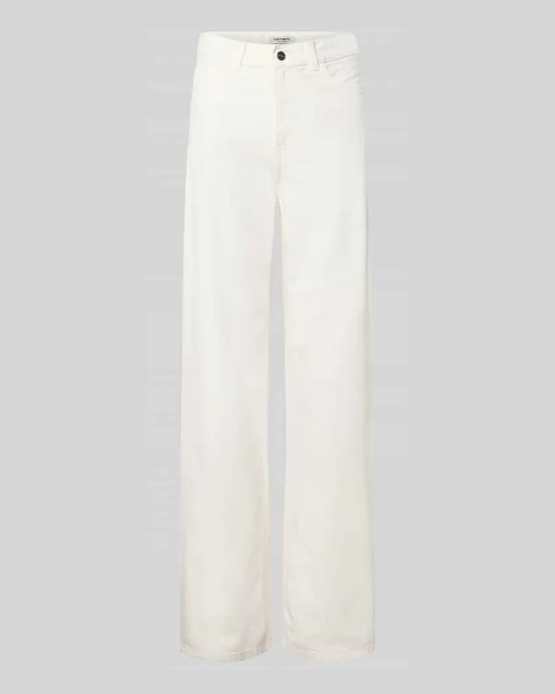 Carhartt WIP Jeans mit Eingrifftaschen Modell 'Jane Offwhite