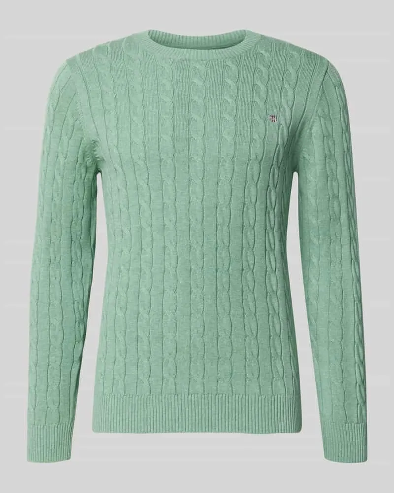 Gant Regular Fit Pullover aus reiner Baumwolle Mint
