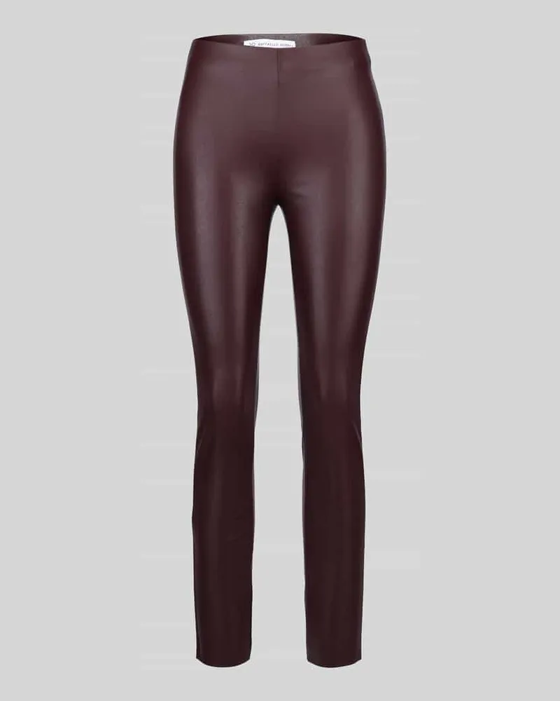 RAFFAELLO ROSSI  Slim Fit Kunstlederhose aus Viskose-Mix Modell 'RESA Bordeaux