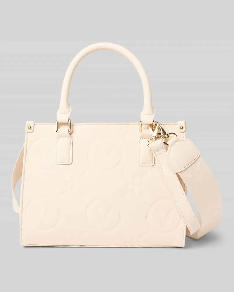 Valentino Bags Shopping Bag in Leder-Optik Modell 'Samba Ecru