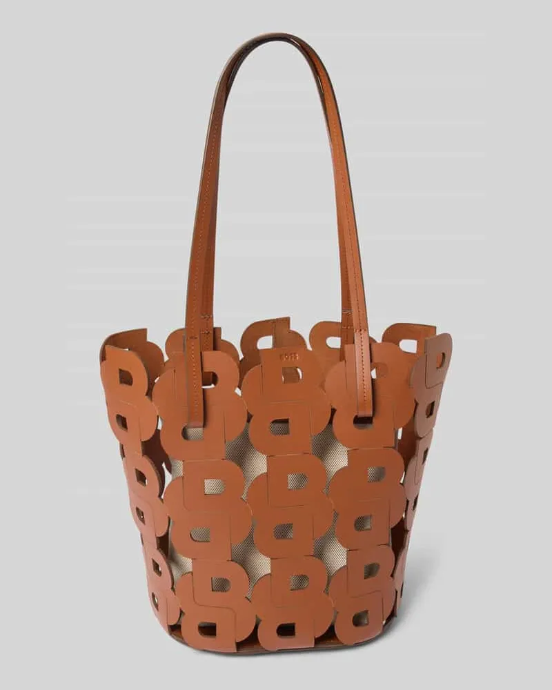 HUGO BOSS Tote Bag mit Tragehenkel Modell 'Lindah Cognac