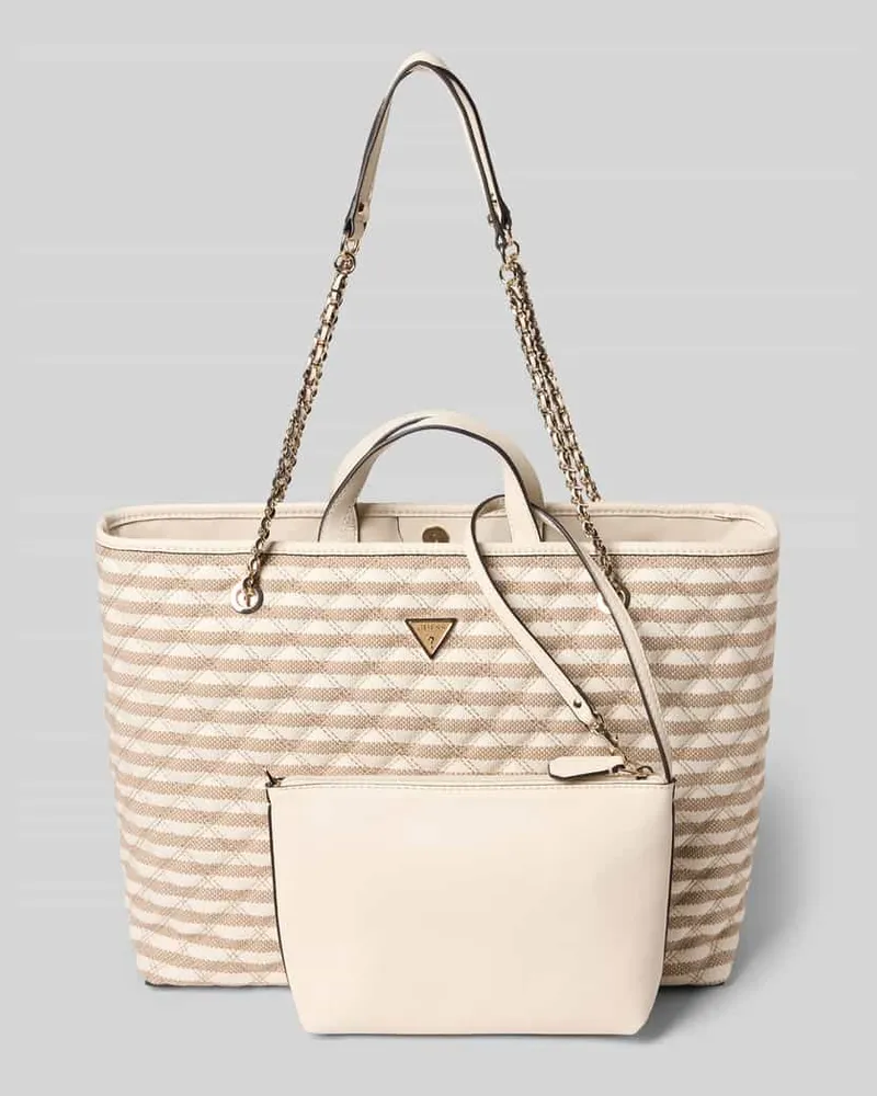 Guess Tote Bag mit Viskose-Anteil Modell 'GIULLY Beige