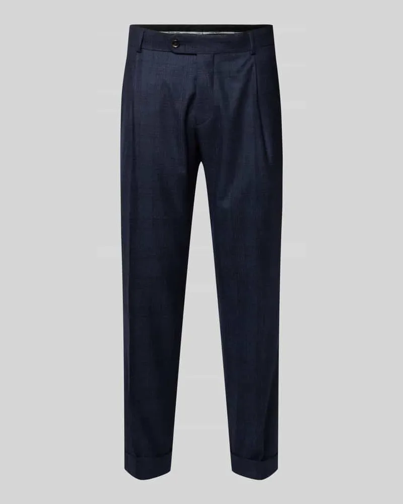 Carl Gross Slim Fit Anzughose aus reiner Schurwolle Modell 'Tillo Marine