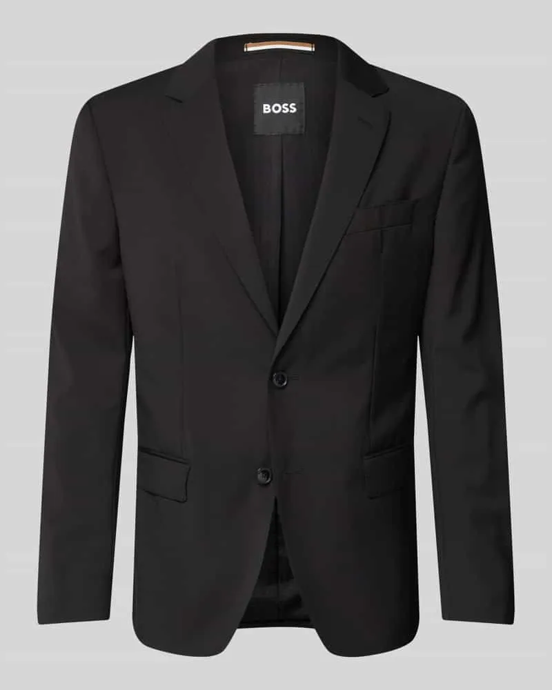 HUGO BOSS 2-Knopf-Sakko mit Reverskragen Black