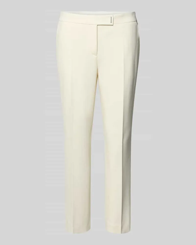 HUGO BOSS Regular Fit Stoffhose aus Viskose-Mix Modell 'TAPRIA-CROP Offwhite