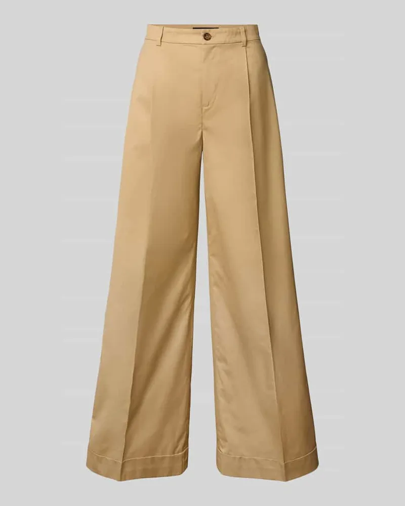 Ralph Lauren Hose mit weitem Bein und Gesäßtasche Modell 'MAKANIE Sand