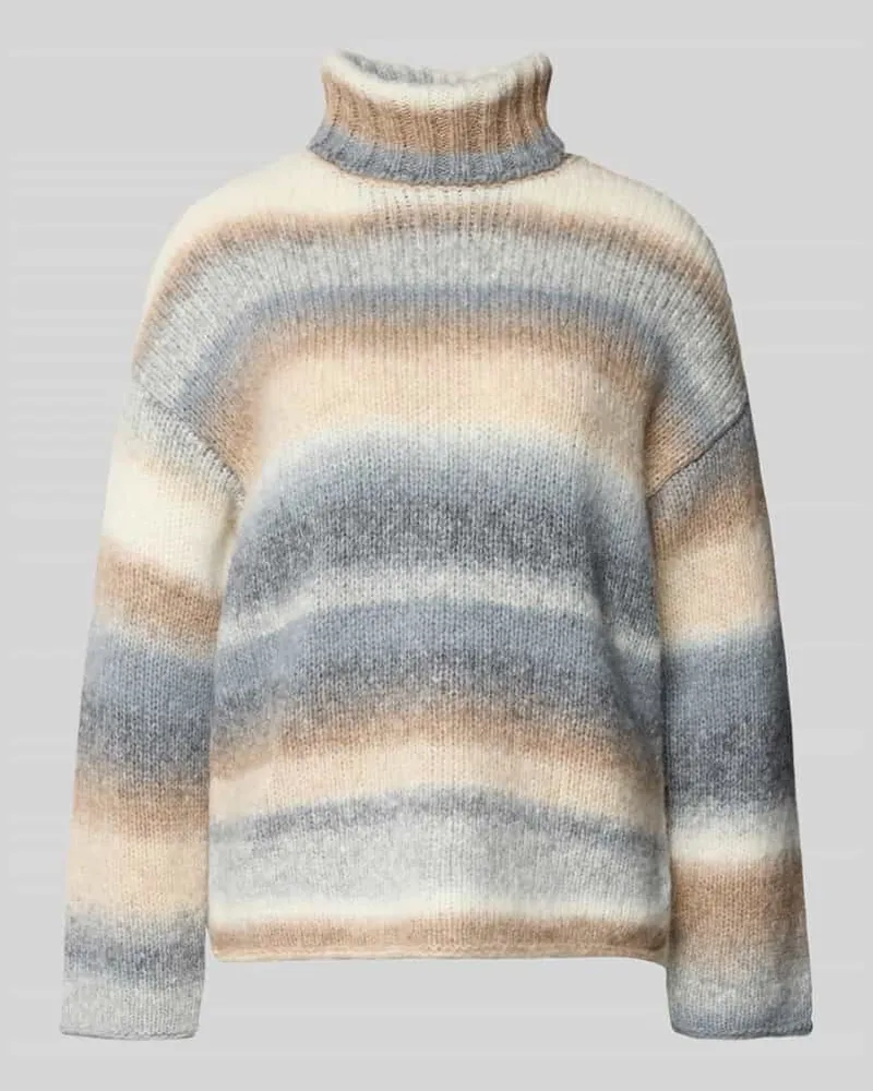 Milano Italy Rollkragenpullover aus Woll-Mix mit Alpaka-Anteil Offwhite