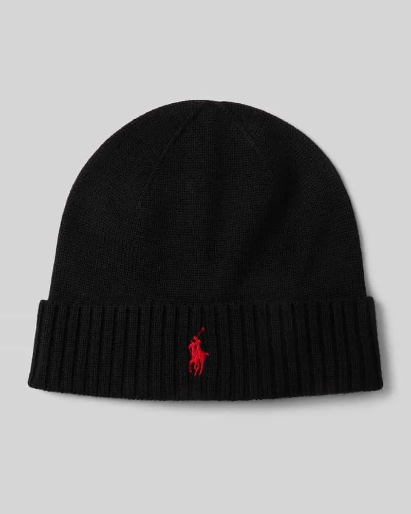 Ralph Lauren Beanie aus Wolle mit Label-Stitching Black