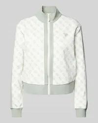 Guess Sweatjacke mit Label-Patch Mint