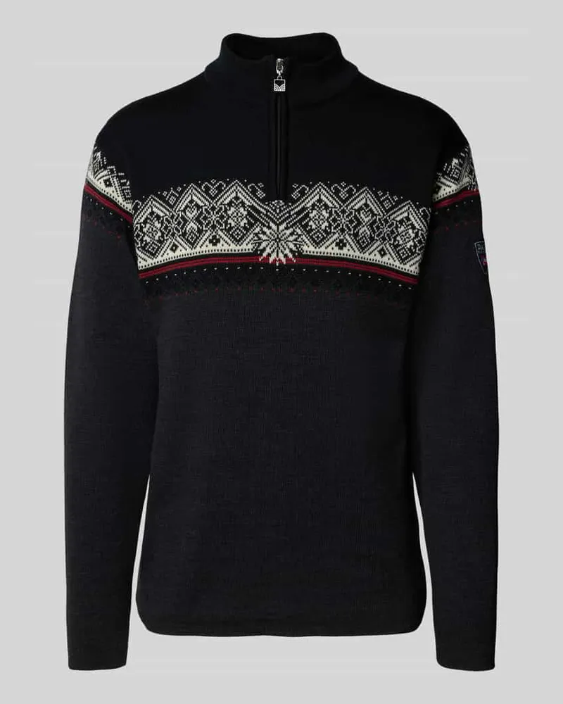 Dale of Norway Wollpullover mit Troyer-Kragen Modell 'Moritz Anthrazit