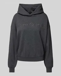 Marc O'Polo Hoodie mit Label-Stitching Anthrazit