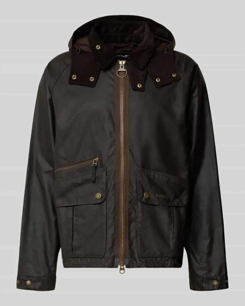 Barbour Regular Fit Parka aus gewachster Baumwolle Modell 'RE-ENIGNEERED Oliv