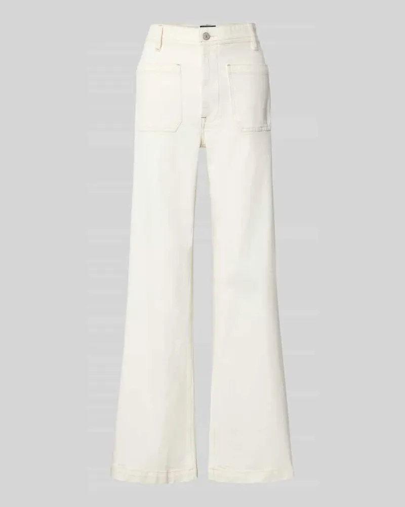 Ralph Lauren Flared Jeans mit aufgesetzten Eingrifftaschen Offwhite