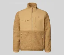 Regular Fit Troyer in Teddyfell-Optik