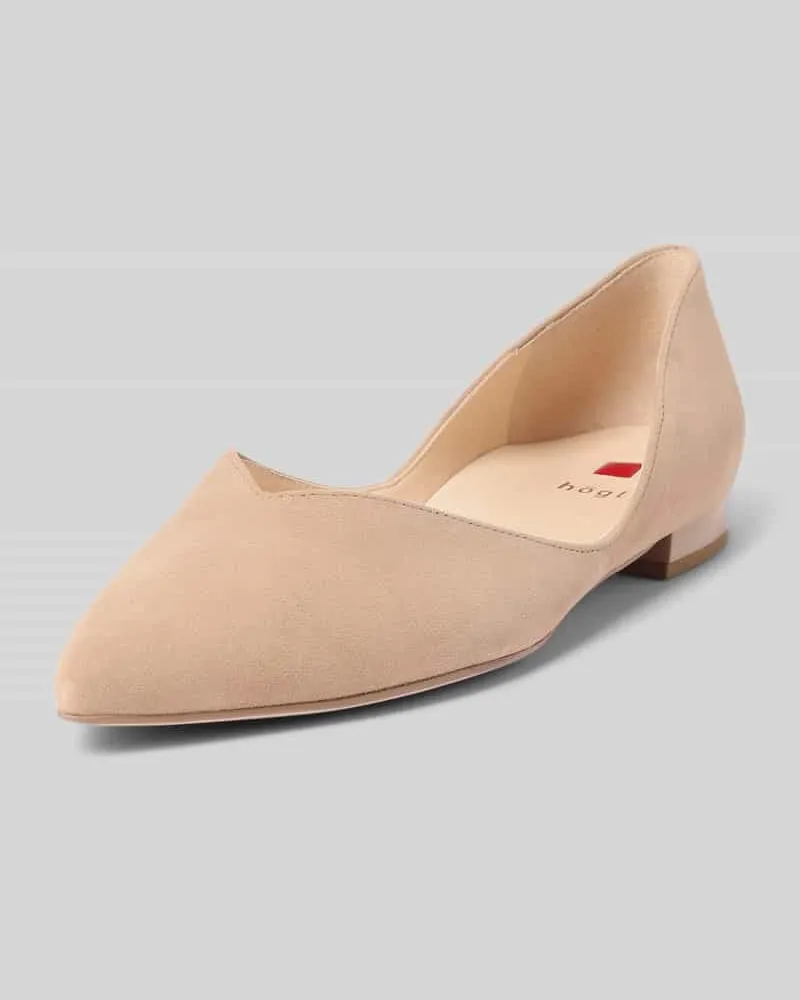 Högl Slipper mit Label-Detail Modell 'POINTED Taupe