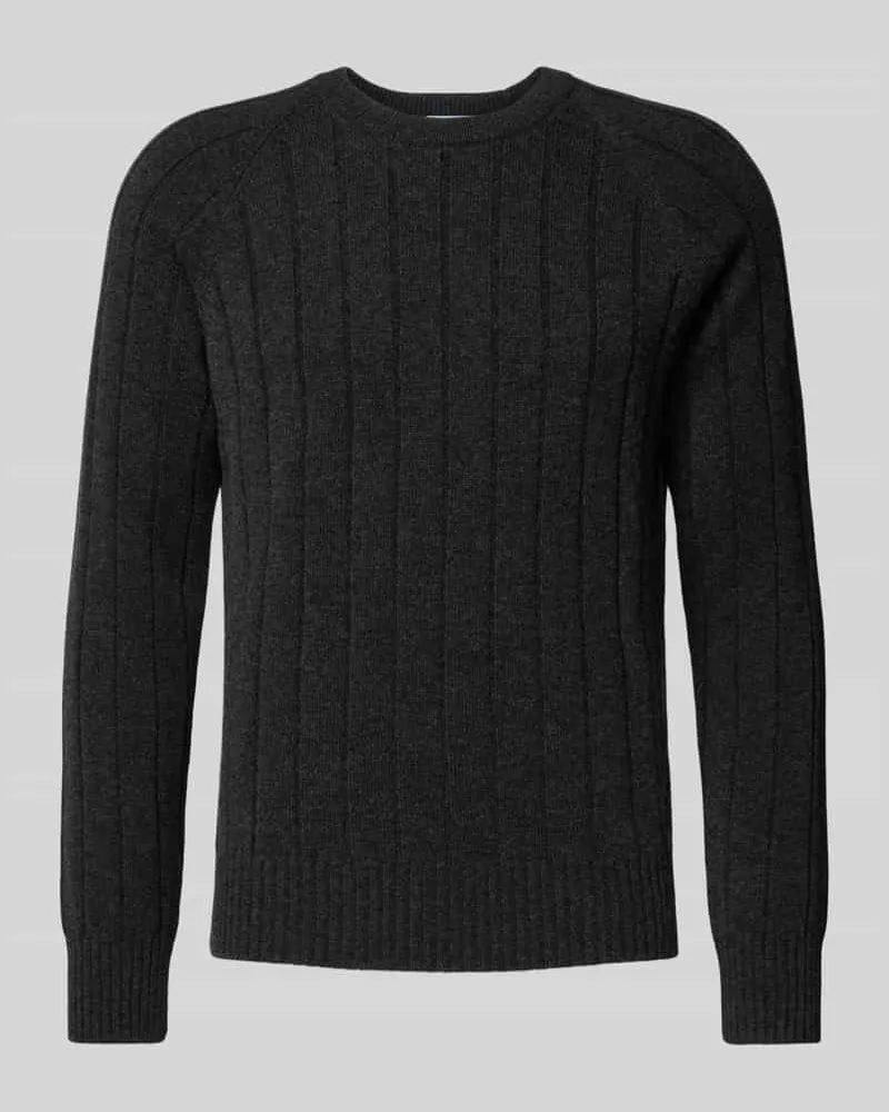 Gran Sasso Wollpullover mit Kaschmir-Anteil Anthrazit