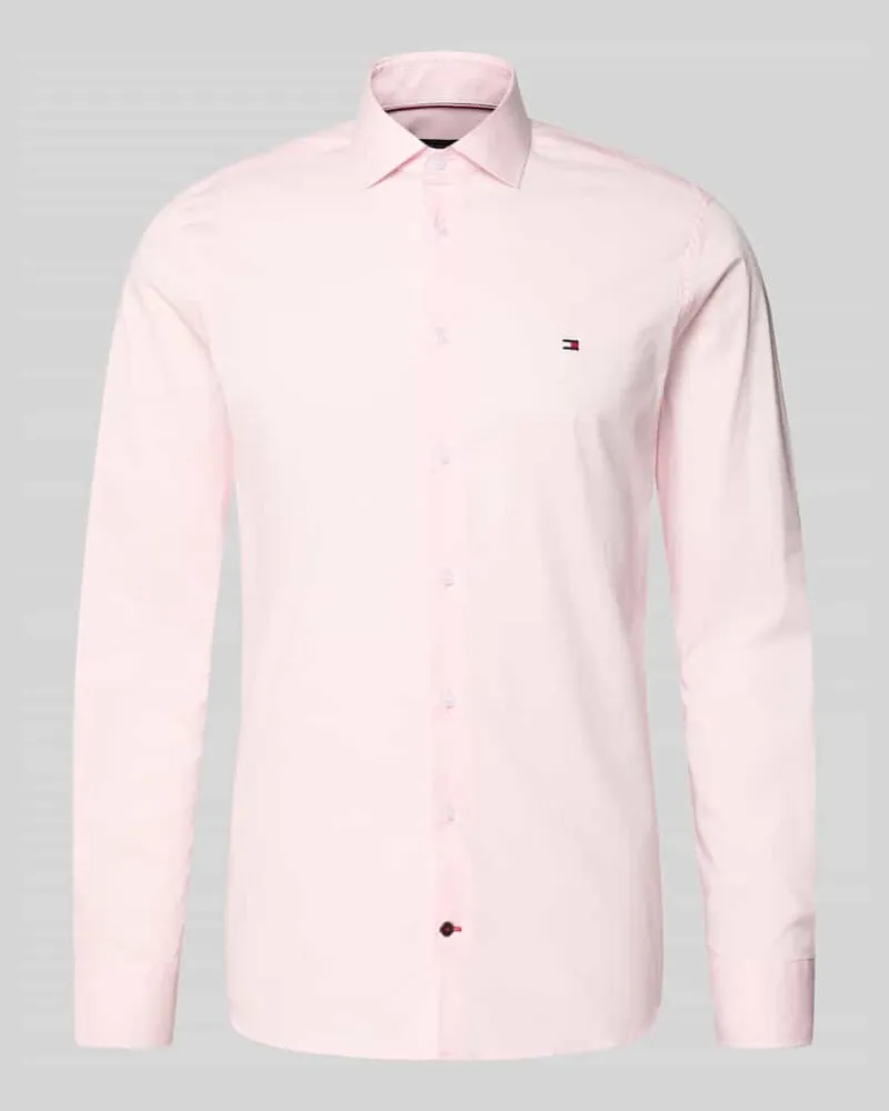Tommy Hilfiger Slim Fit Businesshemd aus Baumwoll-Mix Rosa