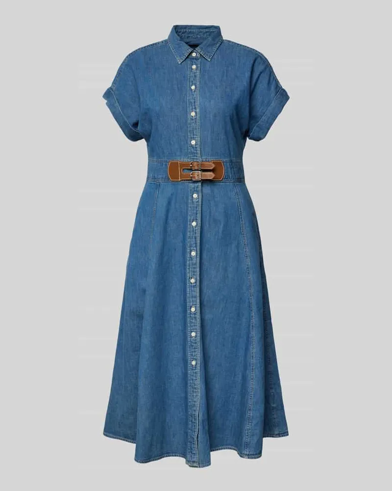 Ralph Lauren Jeanskleid mit Knopfleiste Modell 'ERLAINA Jeansblau