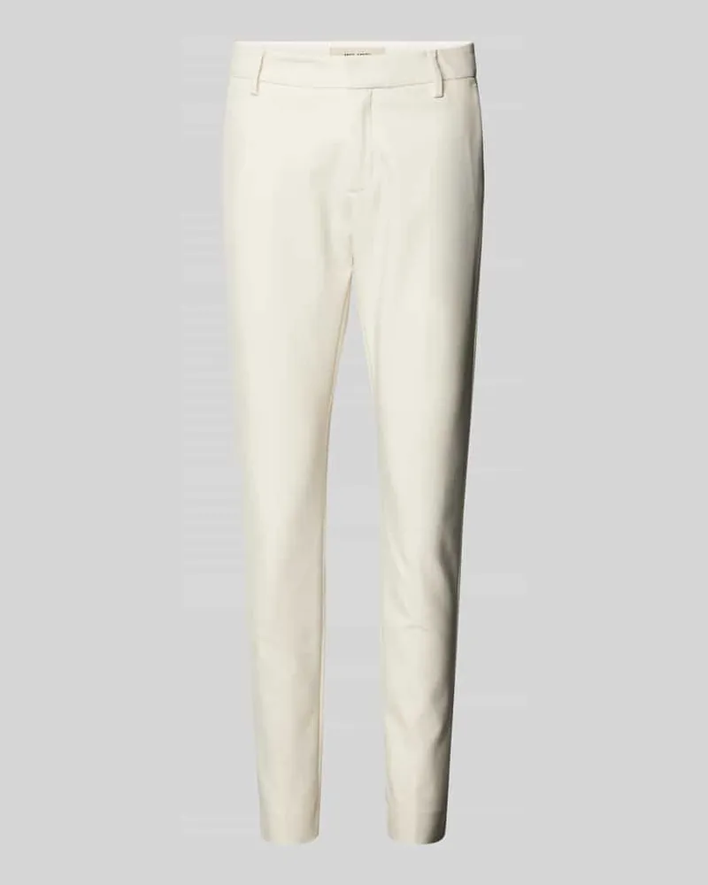 Mos Mosh Stretchhose mit Label-Applikation Modell 'ABBY NIGHT PANT Offwhite