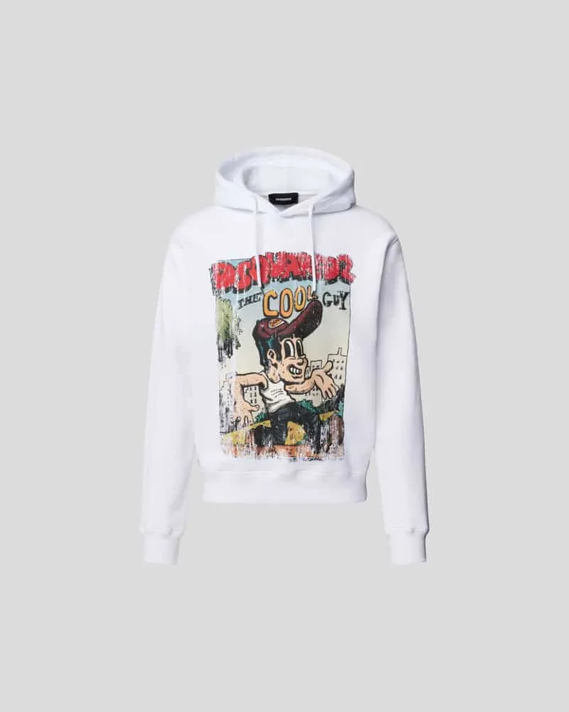 Dsquared2 Hoodie mit Motiv-Print Weiss