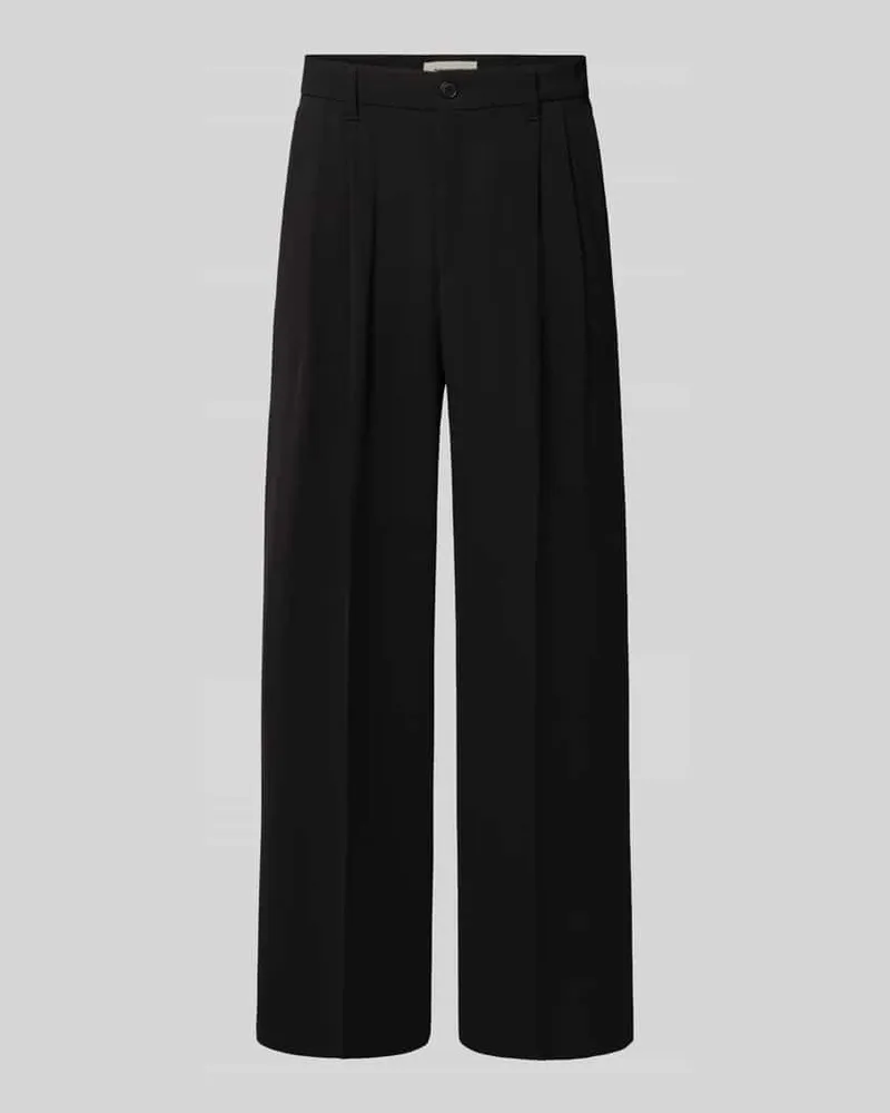 Drykorn Stoffhose mit Bügelfalte Modell 'LEEK Black