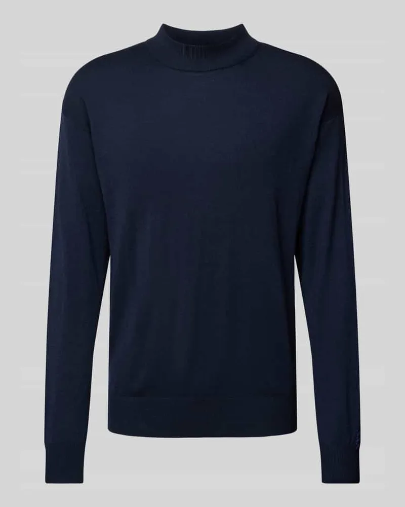 Scotch&Soda Strickpullover mit Stehkragen Modell 'CORE Dunkelblau