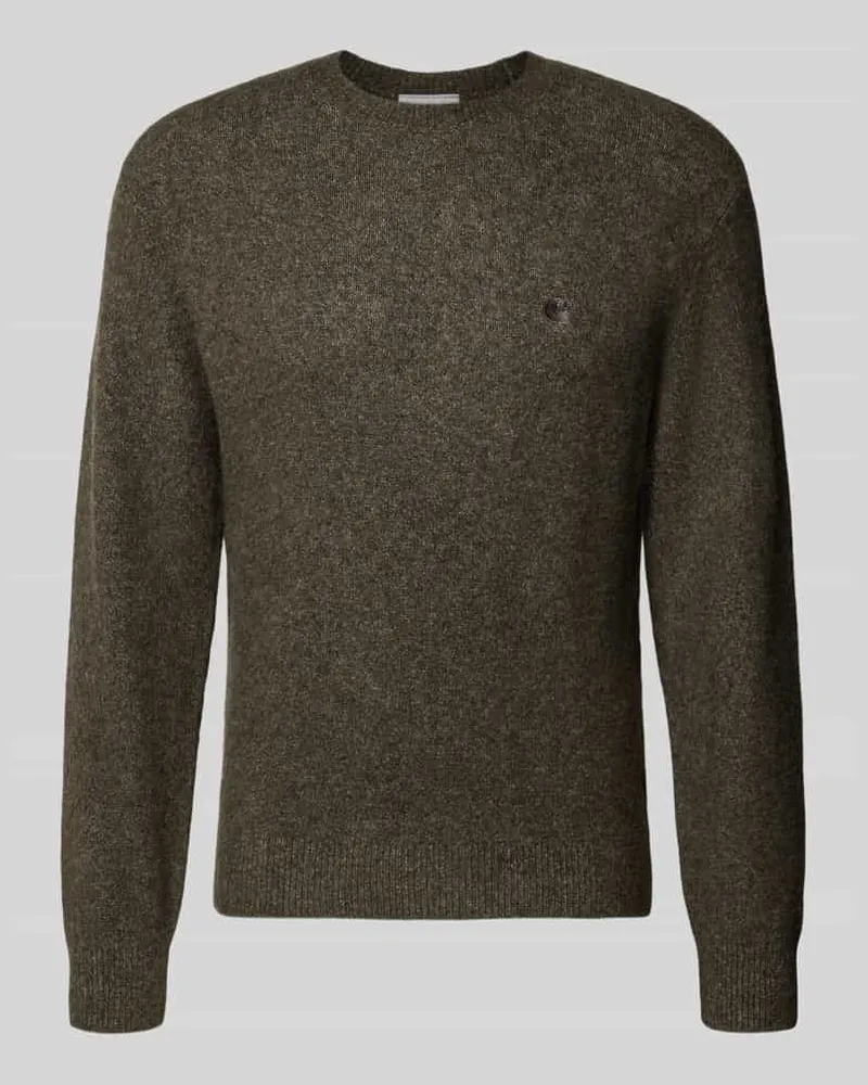 Carhartt WIP Strickpullover mit Logo-Stitching Modell 'CURTIS Khaki