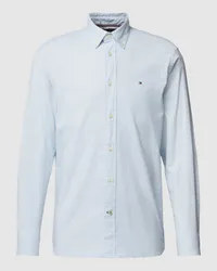 Tommy Hilfiger Slim Fit Freizeithemd mit Button-Down-Kragen Modell 'OXFORD Hellblau