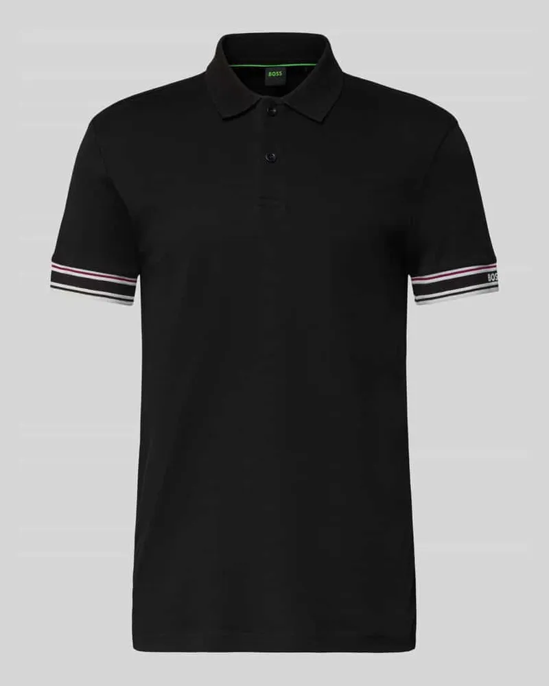 HUGO BOSS Slim Fit Poloshirt aus reiner Baumwolle Modell 'POLO ZONE Black