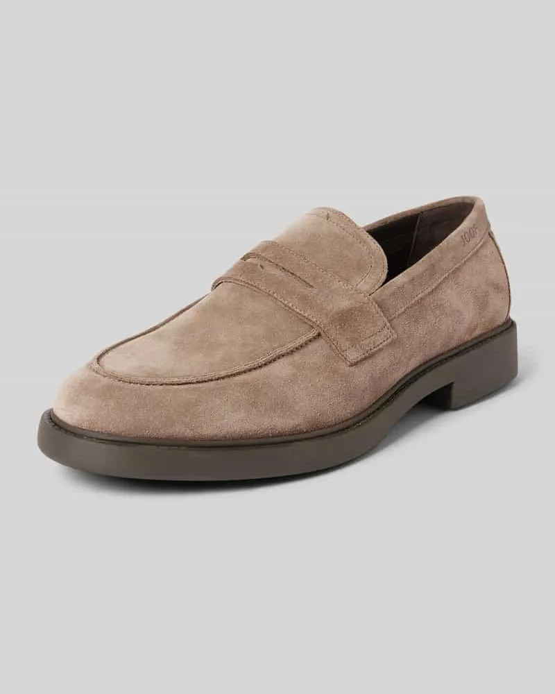 JOOP! Loafers aus Leder mit Label-Detail Beige