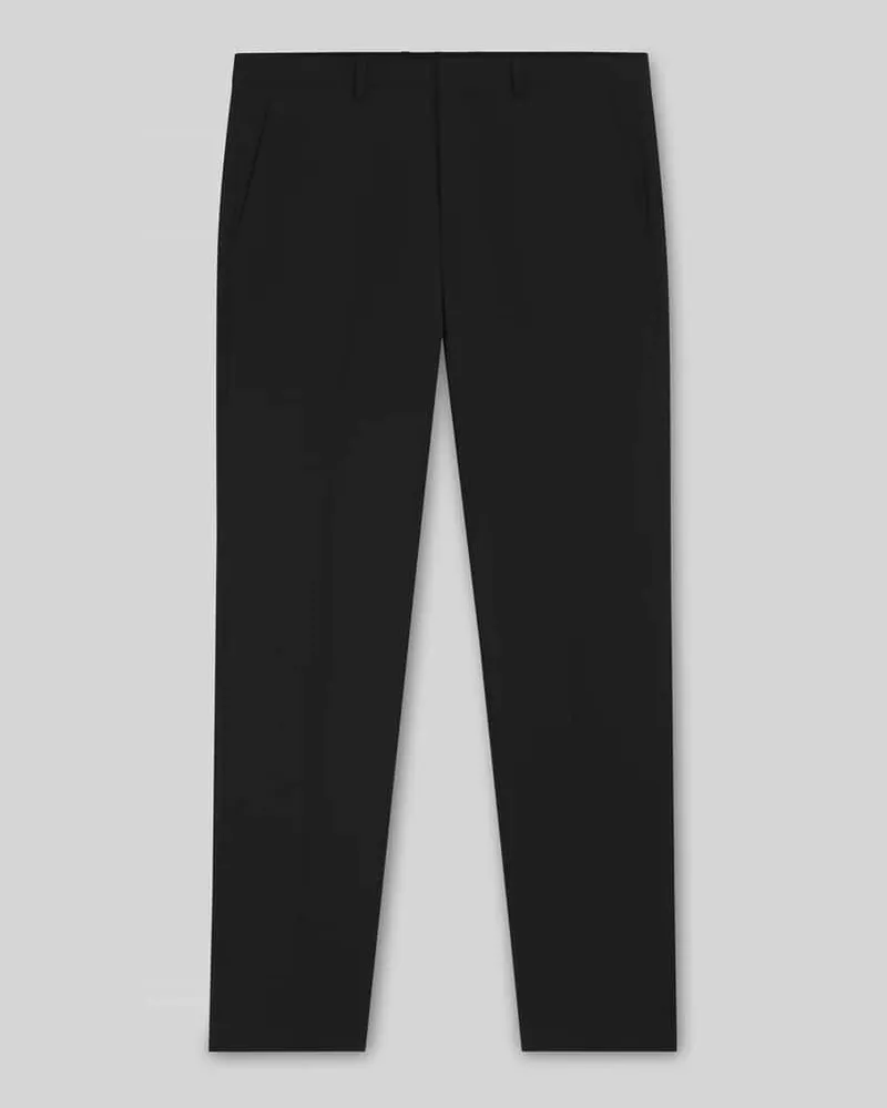 HUGO BOSS Slim Fit Anzughose aus Woll-Mix Modell 'HESTEN Black