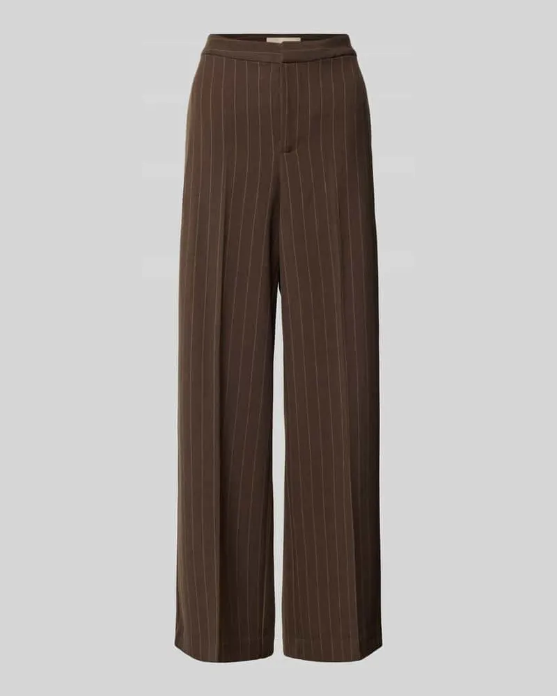 Mos Mosh Hose mit Bügelfalten Modell 'Leya York Dunkelbraun