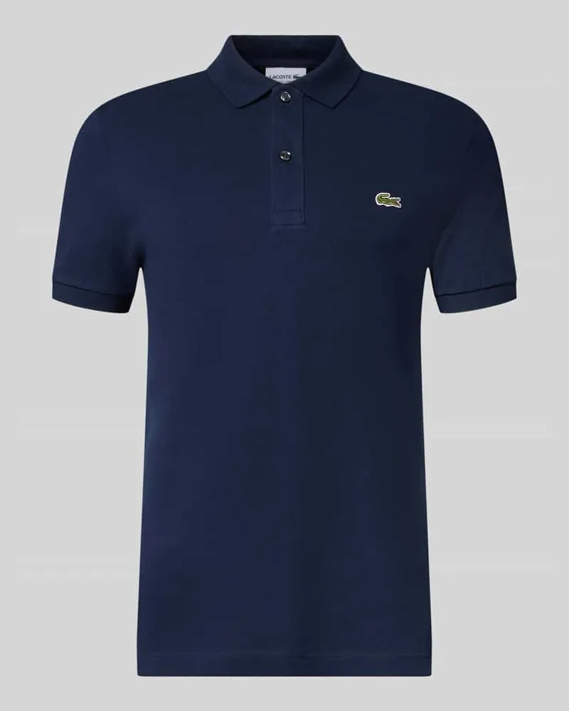 Lacoste Slim Fit Poloshirt aus reiner Baumwolle Marine