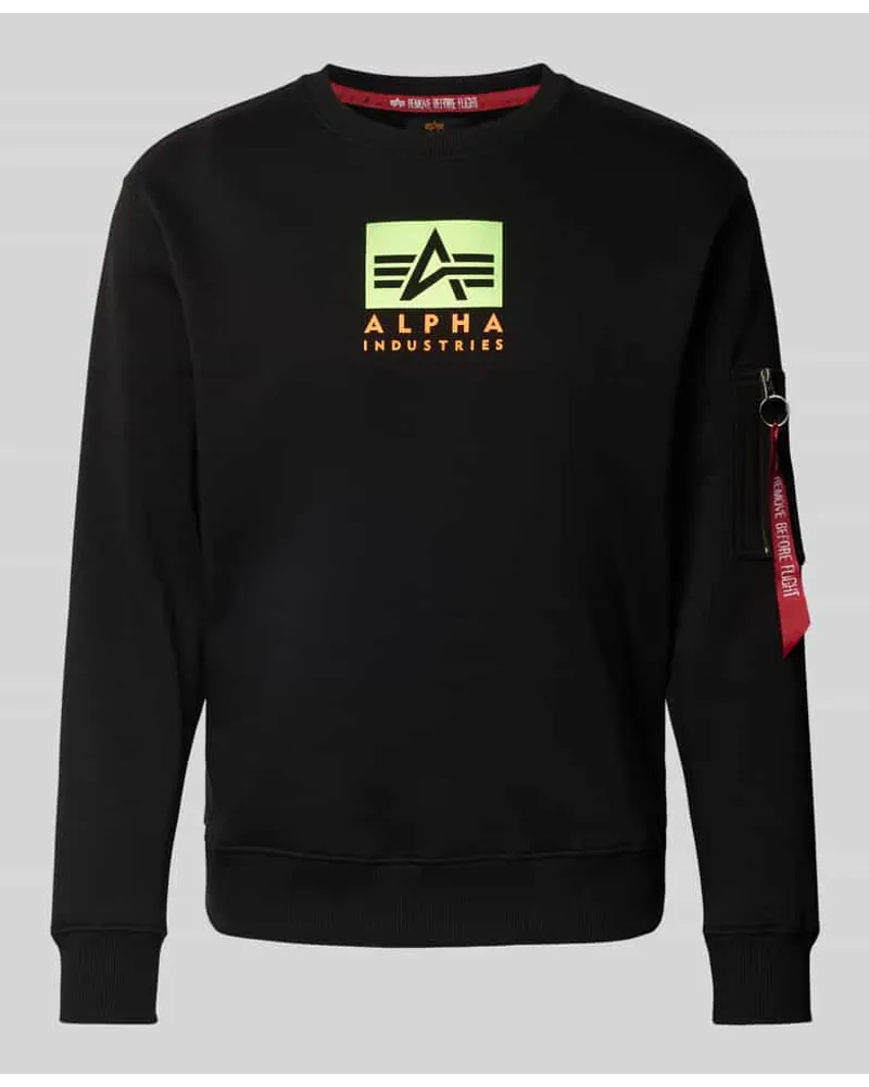 Alpha Industries Sweatshirt mit Rundhalsausschnitt Black